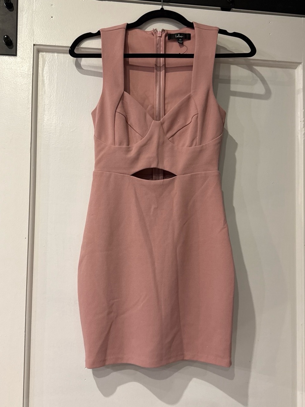 Lulu's Dusty Rose Cutout Bodycon Mini Dress